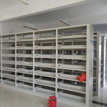 平頂山書架，新鄉(xiāng)縣鋼制書架，輝縣市雙面柱圖書館書架定做