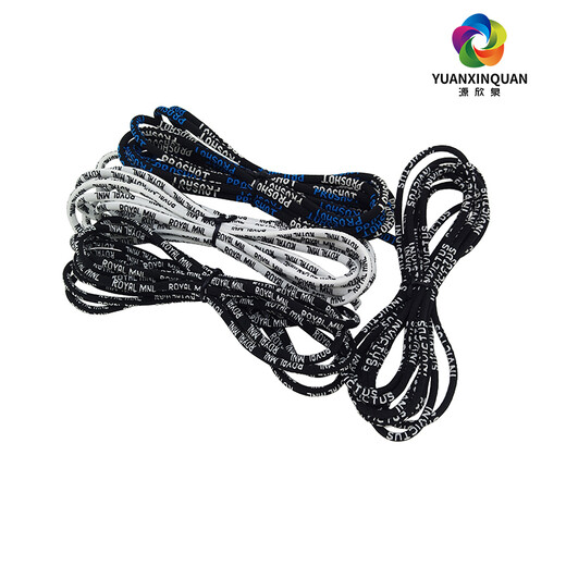 深圳绳带厂家直供提花彩色绳子高弹丝锦纶包芯提花圆绳束口拉绳