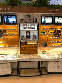 江苏南通不锈钢玻璃矮柜价格万达商场同款眼镜柜创意眼镜展示台