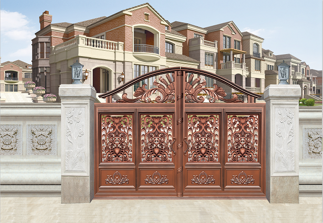 天津和平欧式铸铝大门铝艺围墙护栏定制