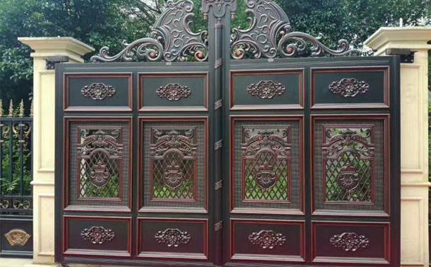 天津红桥庭院铝艺大门欧式围墙护栏价格图片