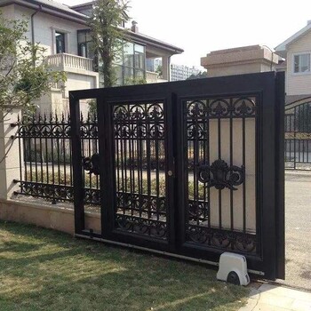 天津蓟州区铝艺庭院大门铁艺围墙栏杆生产厂家