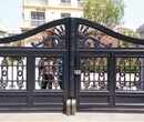 天津北辰区小区围墙锌钢护栏铝艺庭院大门设计