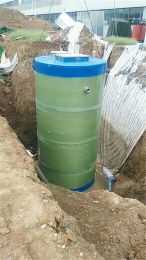 自贡玻璃钢污水提升泵站全套施工,污水一体化泵井