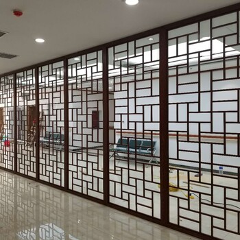 广东酒店餐厅雕花红古铜不锈钢屏风厂家定制