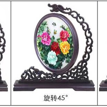 開封汴繡雙面繡龍頭擺件，家居裝飾優(yōu)美