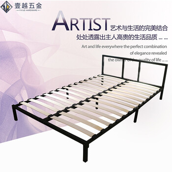 铁架床双人床1.5米铁床单人床1.2米欧式铁艺床出租房床简约现代床