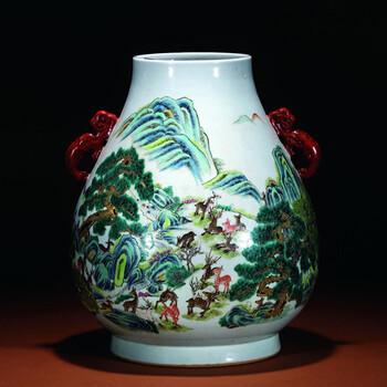 粉彩百鹿尊展覽展銷新成交價(jià)格