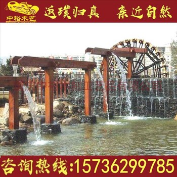 河北景觀水車電動(dòng)水輪廠家戶外大型蘭州水車廠家