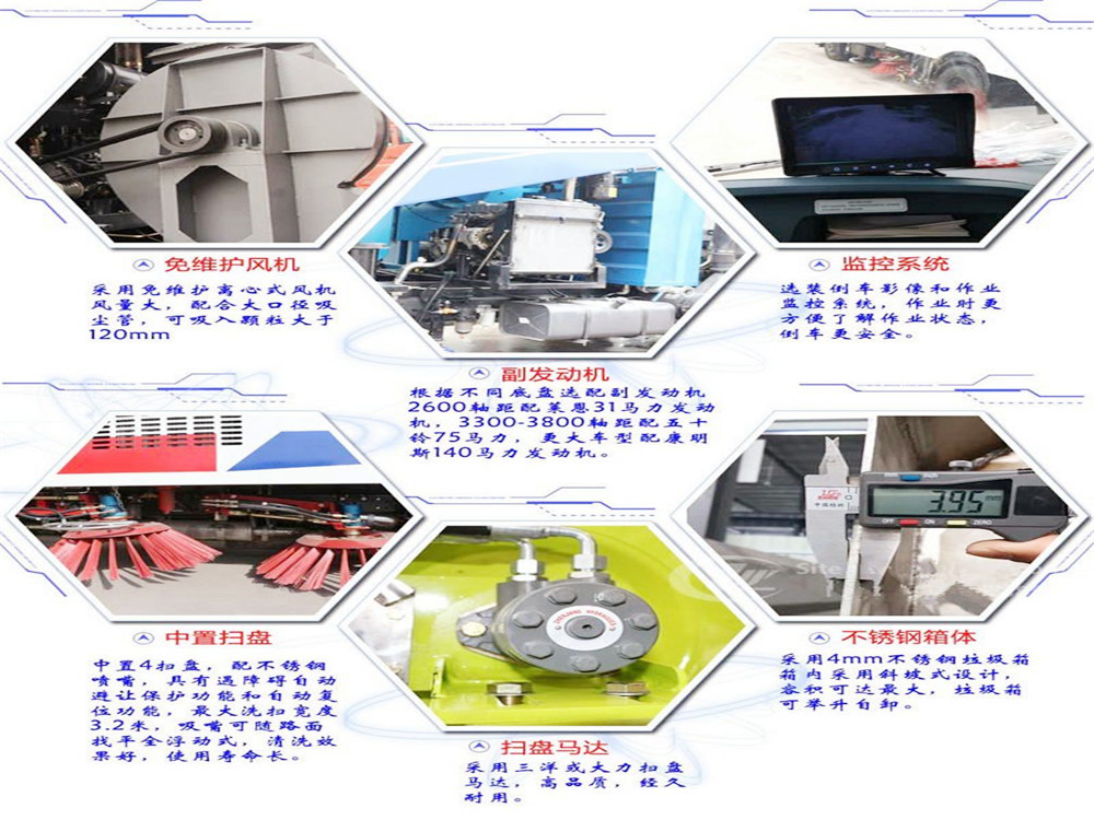 东风D7洗扫吸尘车8吨扫路车高压清扫车