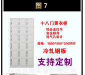 厂家直销6门铁皮不锈钢员工存包存鞋柜更衣柜浴室专用储物柜