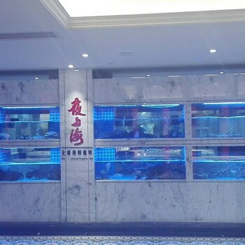 東莞廣場(chǎng)海鮮池三層海鮮池不銹鋼架玻璃海鮮池定做