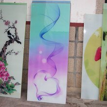 欧美中式玻璃屏风隔断uv平板打印机大厅玻璃玄关隔断uv印花机图片