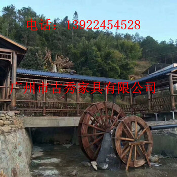 定制仿古建筑长廊,防腐木走廊,景观木制回廊