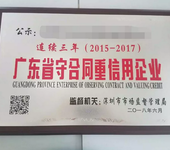 广东省守合同重信用企业的申报资料