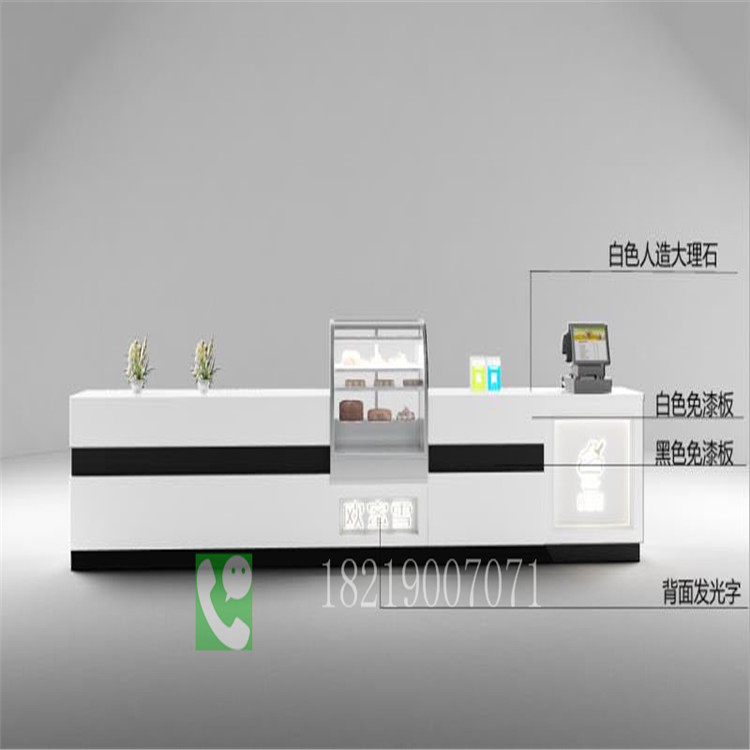 阿拉善盟烏龍茶加盟奶茶店展柜轉(zhuǎn)角制作