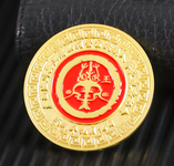 牡丹江徽章定制，金属公司徽章，订购圆形胸章