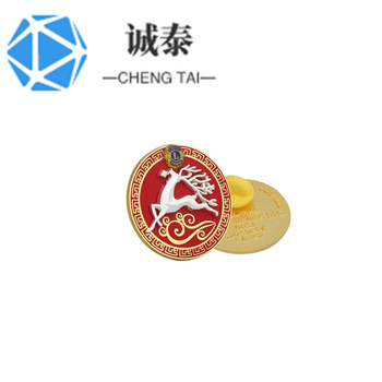 圣誕節(jié)系列徽章圓形馴鹿胸章定制雙色胸章廠