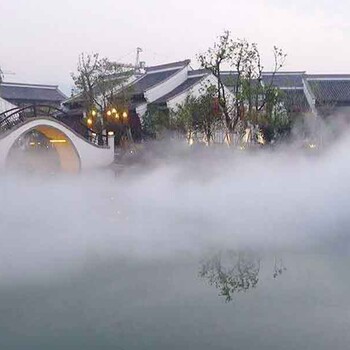湖北樓盤噴霧造景，霧森景觀建設(shè)小區(qū)水霧造景降溫系統(tǒng)