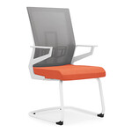 办公椅厂家直销Z-D282简约会议椅网布职员椅弓形椅
