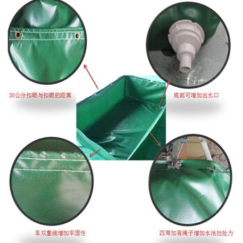 定做防漏水帆布水池環(huán)保魚(yú)池生產(chǎn)定做儲(chǔ)水池