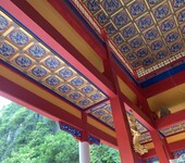 古典吊顶画板仿古建筑古建彩绘中式古典大型壁画寺庙天花板