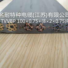 名耐TVVBP100×0.75+(8×2×0.75）电梯随行扁电缆