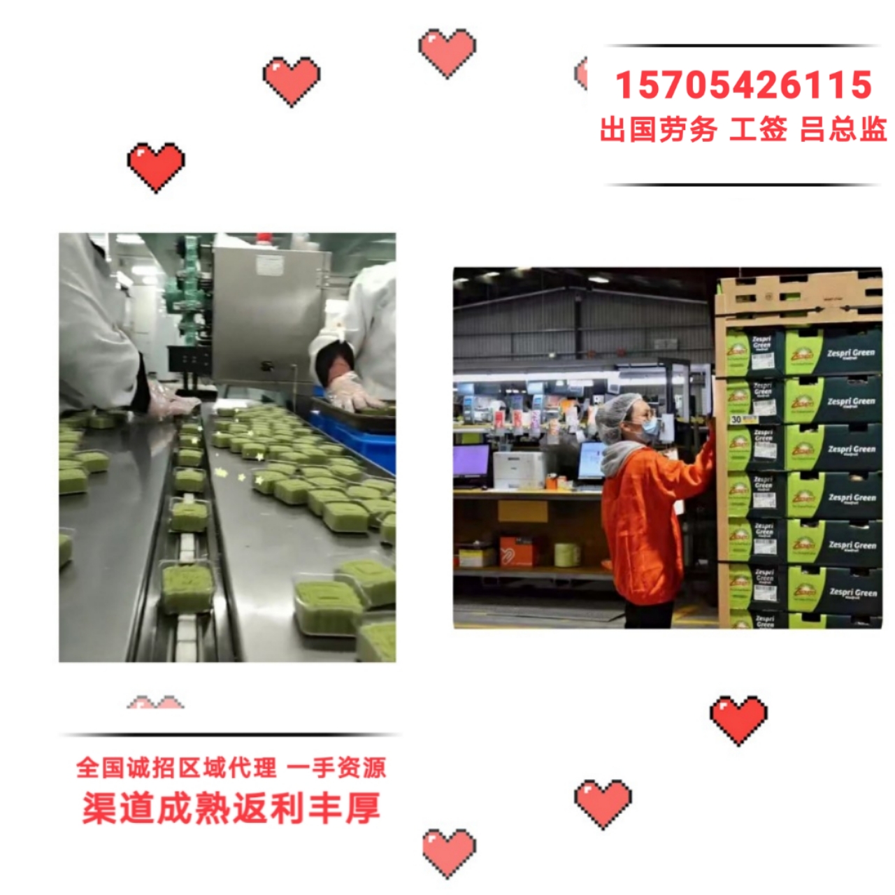 重庆沙坪坝劳务派遣急聘香港超市理货员正规签证拒签赔款