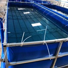 帆布鱼池无毒环保加厚定做养殖水池对白虾篷布鱼池加工篷布储水无毒鱼池防水水池渔池图片