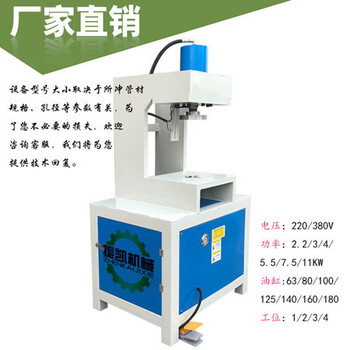 不锈钢制品液压打孔机，拉闸门冲孔机。槽钢冲断机液压冲床