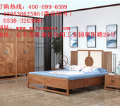 现代中式实木床、买实木双人床就选木言木语