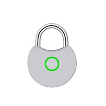 巴洛克指纹挂锁带涂鸦智能APP开锁记录箱包锁蓝牙连接