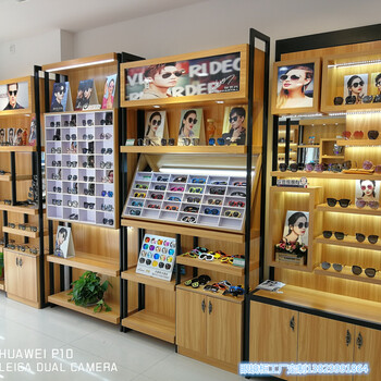 郑州附近哪里卖眼镜柜木质烤漆眼镜柜台眼镜展架