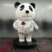 成都雕塑生产厂家定制卡通创意熊猫玻璃钢雕塑彩绘摆件