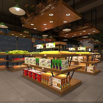 郑州生鲜超市装修设计-生鲜超市装修的三大原则