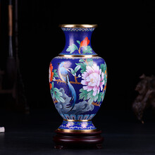 传统特色掐丝珐琅花瓶北京景泰蓝8寸京花