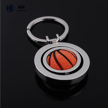 奧運(yùn)會籃球比賽禮品，旋轉(zhuǎn)籃球鑰匙扣，特色足球鑰匙扣制作