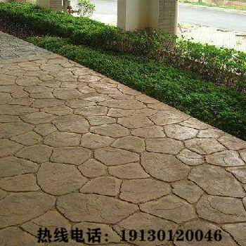 压花地坪压模地坪小区道路压印，室内地坪压印，景观道路压印