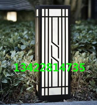 萬科草坪燈仿云石矮柱景觀路燈新中式水景燈簡約庭院燈定制