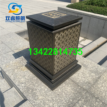龍光?玖龍灣柱頭燈門(mén)口主矮燈青古銅落地?zé)羰痉秴^(qū)立柱燈