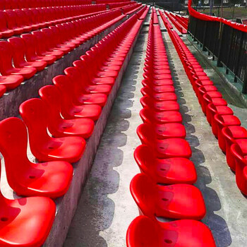 成都亿洲yz-6100户外体育场馆看台椅子中空吹塑塑料座椅