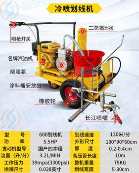 地下車庫小型噴漆機小區(qū)路面手推式冷噴劃線機