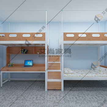 中山学校公寓上下床上床下柜利用空间大美观大方环保材质
