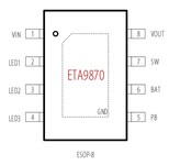 ETA9870移动电源方案IC超低成本高耐压20V