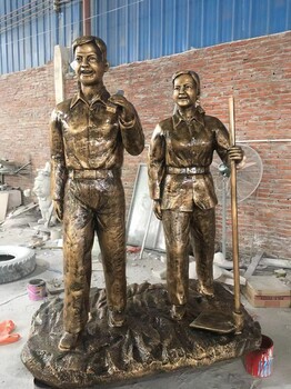 贵州玻璃钢仿铜人物雕塑销售