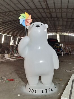 廣東玻璃鋼動物卡通雕塑廠家玻璃鋼現(xiàn)貨熊卡通雕塑造型