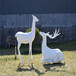 肇庆玻璃钢抽象鹿雕塑楼盘公园动物雕塑模型