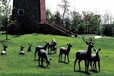 江西玻璃钢雕塑厂家定制户外动物小鹿雕塑摆件