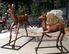 仿真玻璃钢小鹿雕塑造型江西玻璃钢专业园林雕塑