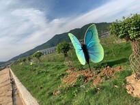 佛山玻璃钢雕塑厂家玻璃钢彩绘蝴蝶雕塑旅游景点景观雕塑制品图片4